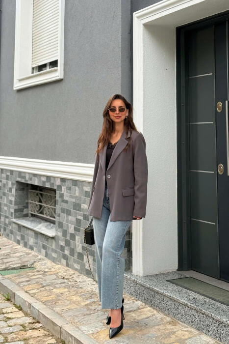 ONE COLOR CLASSIC WOMAN JACKET IRON GREY/GRI HEKURI - 5