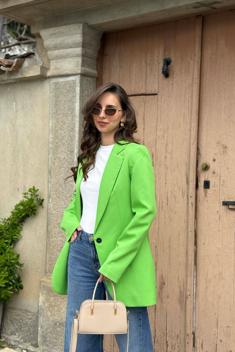 ONE COLOR CLASSIC WOMAN JACKET LIGHT GREEN/JEZB - 3