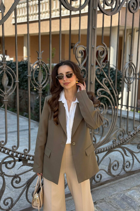 ONE COLOR CLASSIC WOMAN JACKET OLIVE/ULLI - 1