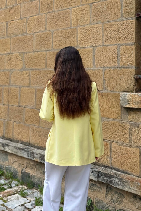 ONE COLOR CLASSIC WOMAN JACKET YELLOW/E VERDHE - 6