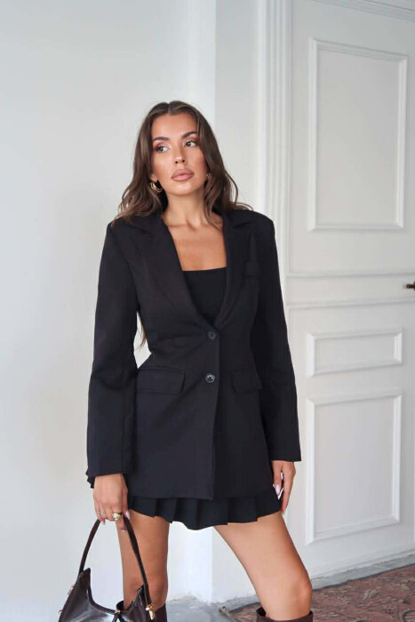 ONE COLOR CLASSIC WOMEN JACKET BLACK/ E ZEZE - 3