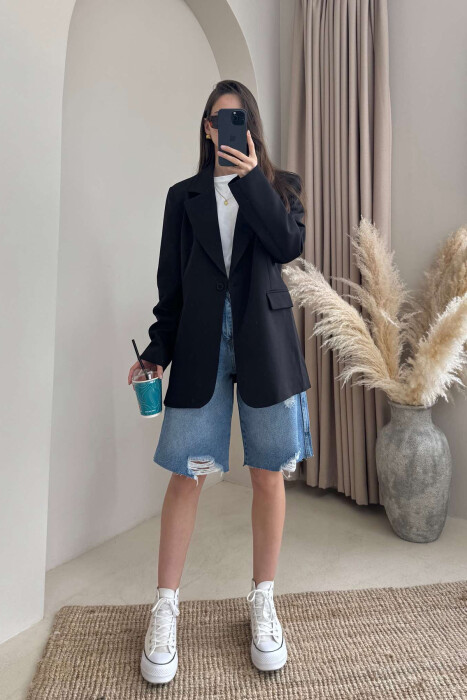 ONE COLOR CLASSIC WOMEN JACKET BLACK/ E ZEZE 