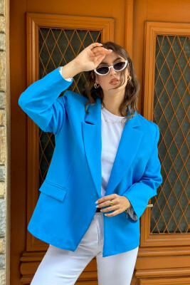 ONE COLOR CLASSIC WOMEN JACKET BLUE/BLU 