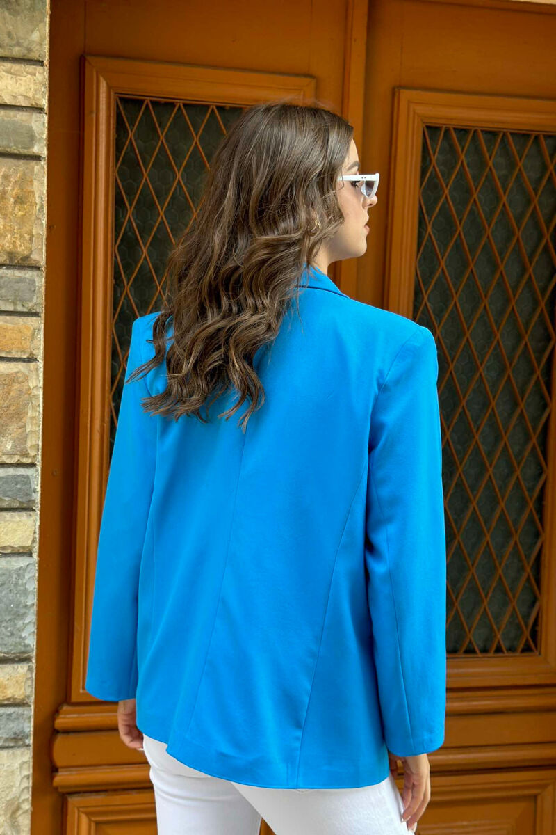 ONE COLOR CLASSIC WOMEN JACKET BLUE/BLU - 4