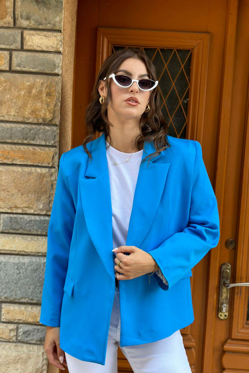 ONE COLOR CLASSIC WOMEN JACKET BLUE/BLU - 6