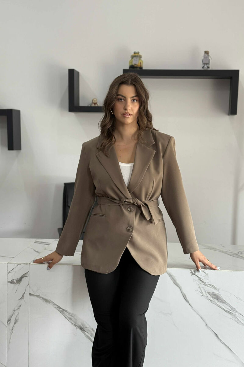 ONE COLOR CLASSIC WOMEN JACKET BROWN/KAFE - 2