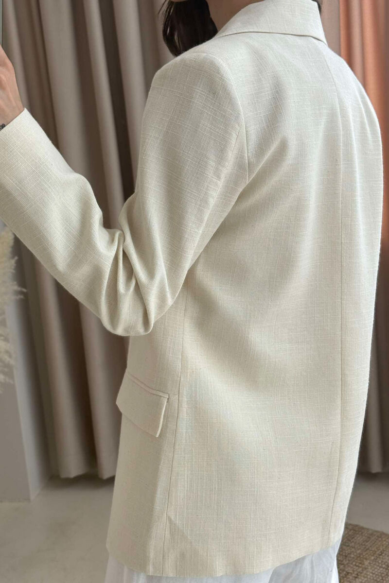 ONE COLOR CLASSIC WOMEN JACKET CREAM/KREM - 2
