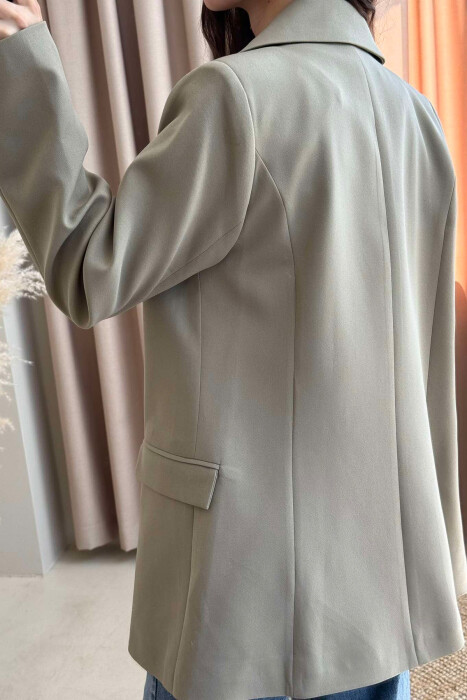 ONE COLOR CLASSIC WOMEN JACKET DARK BEIGE/BEZHE ERRET - 3