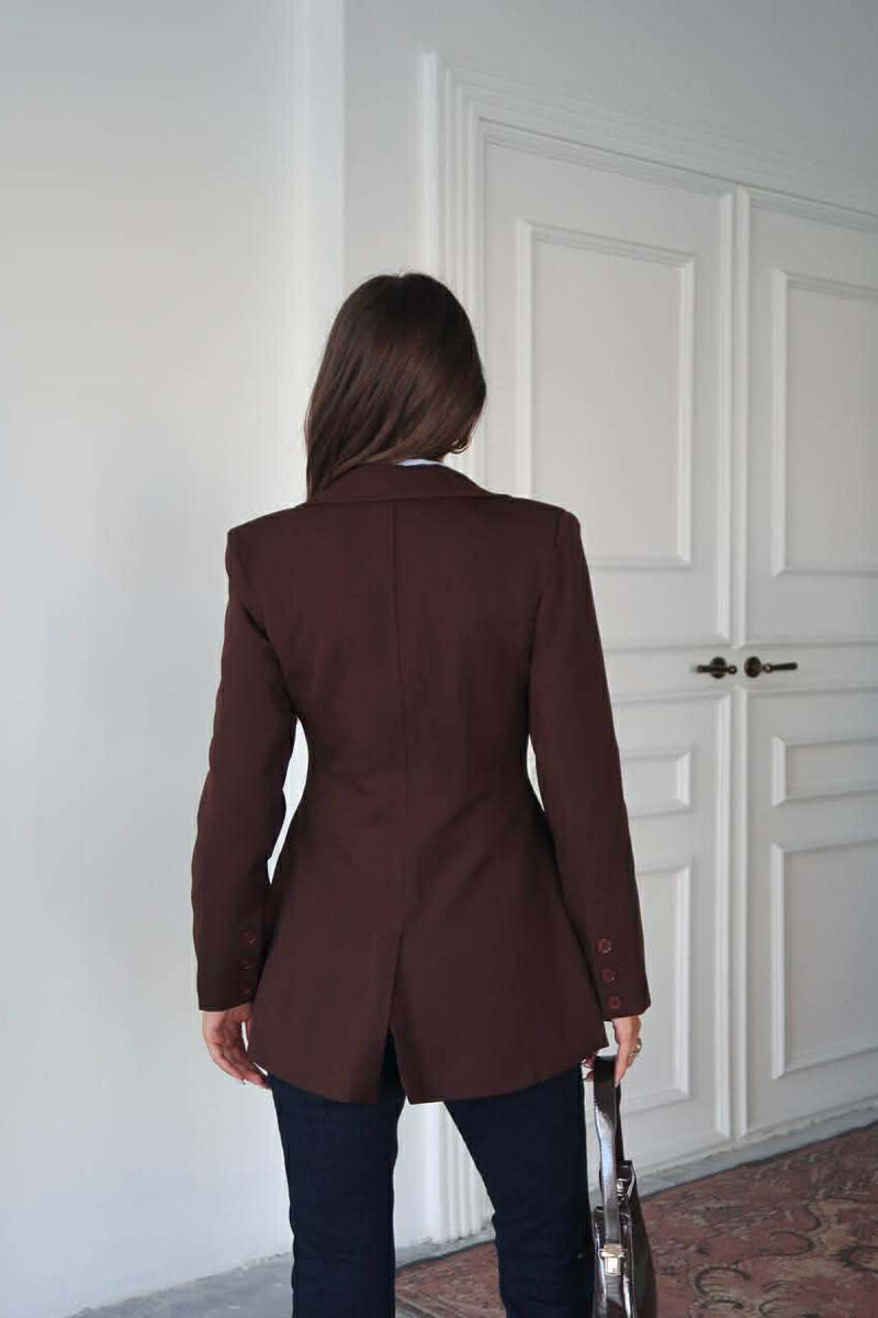 ONE COLOR CLASSIC WOMEN JACKET DARK BROWN/KAE - 2
