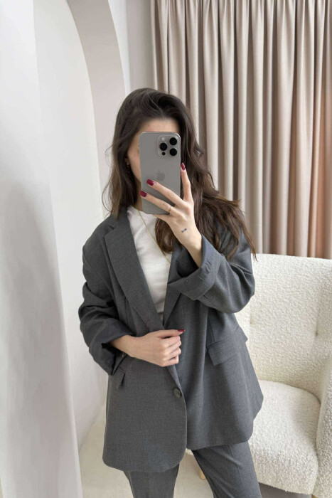 ONE COLOR CLASSIC WOMEN JACKET DARK GREY/GEE 