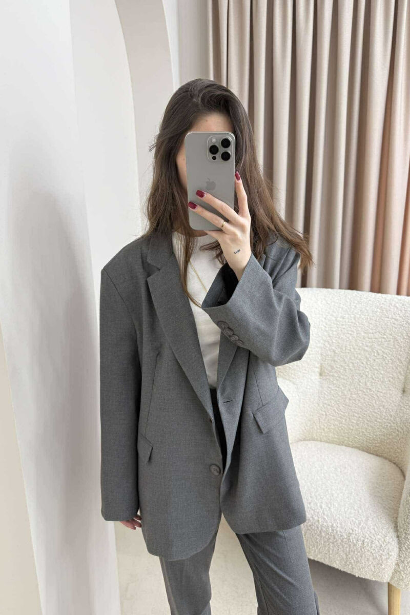 ONE COLOR CLASSIC WOMEN JACKET DARK GREY/GEE - 3