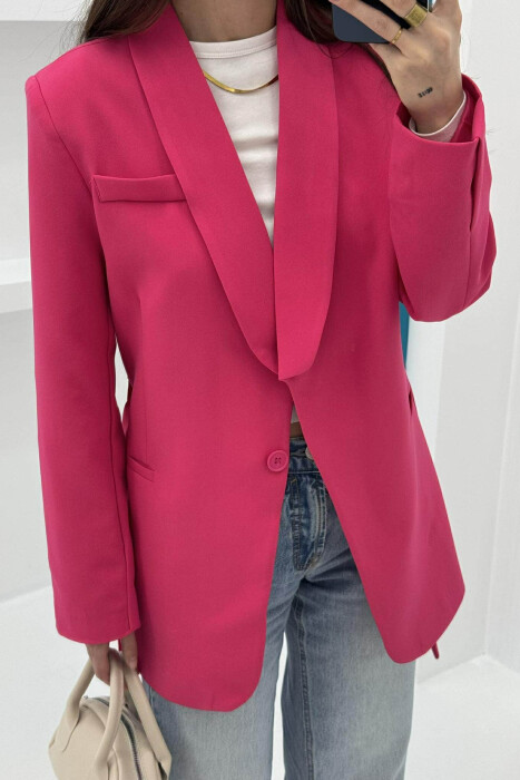 ONE COLOR CLASSIC WOMEN JACKET FUCHSIA/CIKLAMI - 2