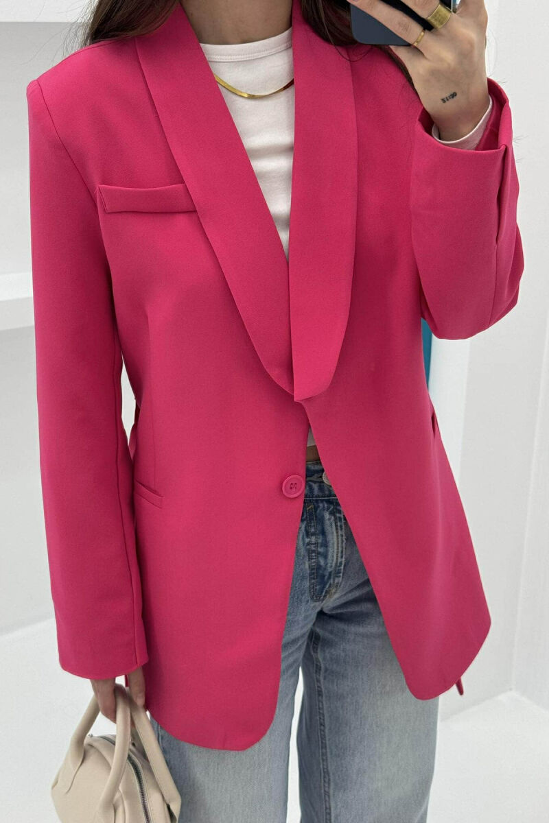 ONE COLOR CLASSIC WOMEN JACKET FUCHSIA/CIKLAMI - 2