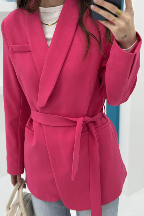 ONE COLOR CLASSIC WOMEN JACKET FUCHSIA/CIKLAMI - 3