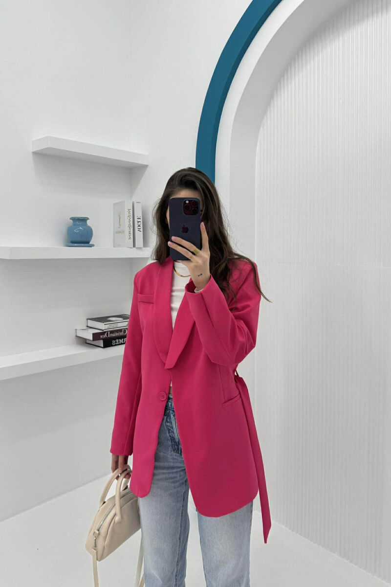 ONE COLOR CLASSIC WOMEN JACKET FUCHSIA/CIKLAMI - 4