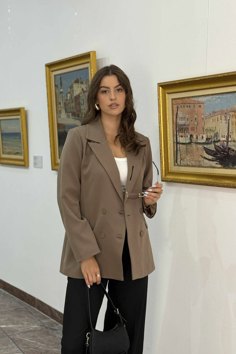 ONE COLOR CLASSIC WOMEN JACKET LIGHT BROWN/KAZB - 2