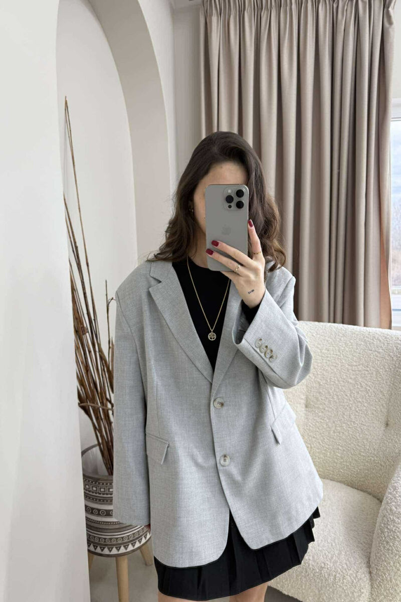 ONE COLOR CLASSIC WOMEN JACKET LIGHT GREY/GZ - 2