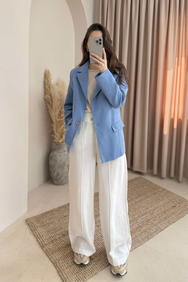 ONE COLOR CLASSIC WOMEN JACKET LIGHTBLUE/BZ - 2