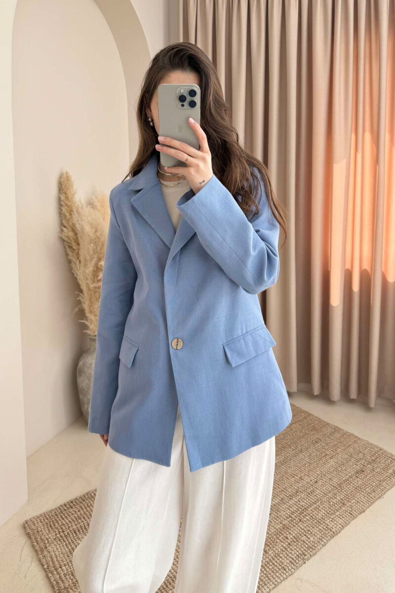 ONE COLOR CLASSIC WOMEN JACKET LIGHTBLUE/BZ - 3