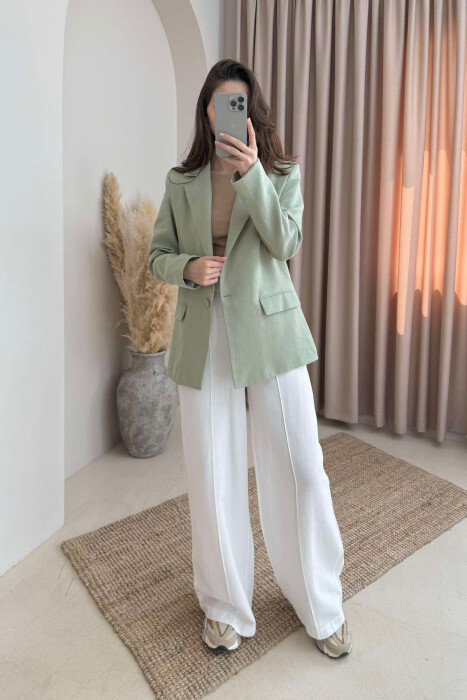ONE COLOR CLASSIC WOMEN JACKET MINT/MENTE 