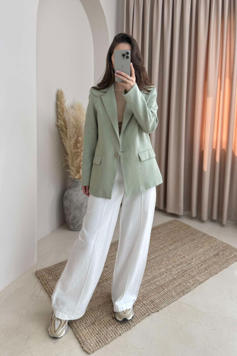 ONE COLOR CLASSIC WOMEN JACKET MINT/MENTE - 4