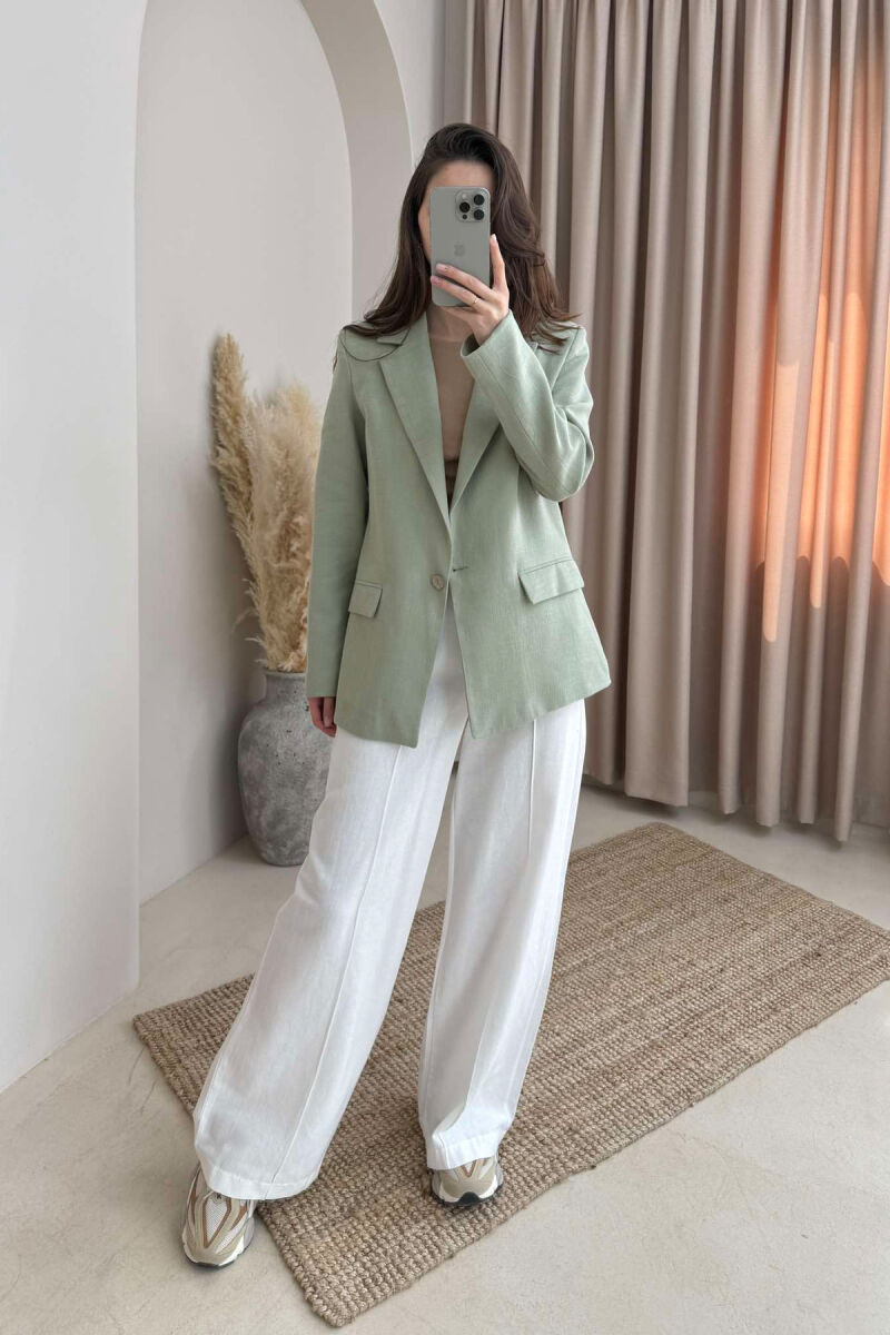 ONE COLOR CLASSIC WOMEN JACKET MINT/MENTE - 4