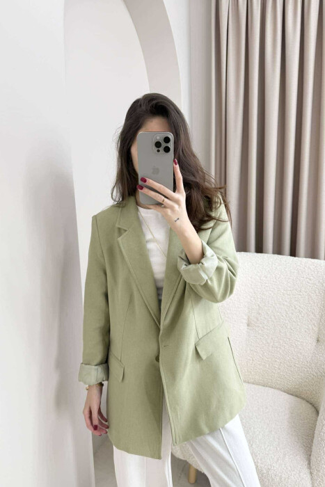 ONE COLOR CLASSIC WOMEN JACKET MINT/MENTE 