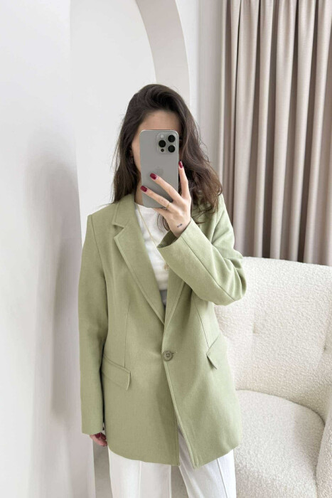 ONE COLOR CLASSIC WOMEN JACKET MINT/MENTE - 3