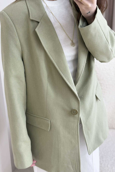 ONE COLOR CLASSIC WOMEN JACKET MINT/MENTE - 4