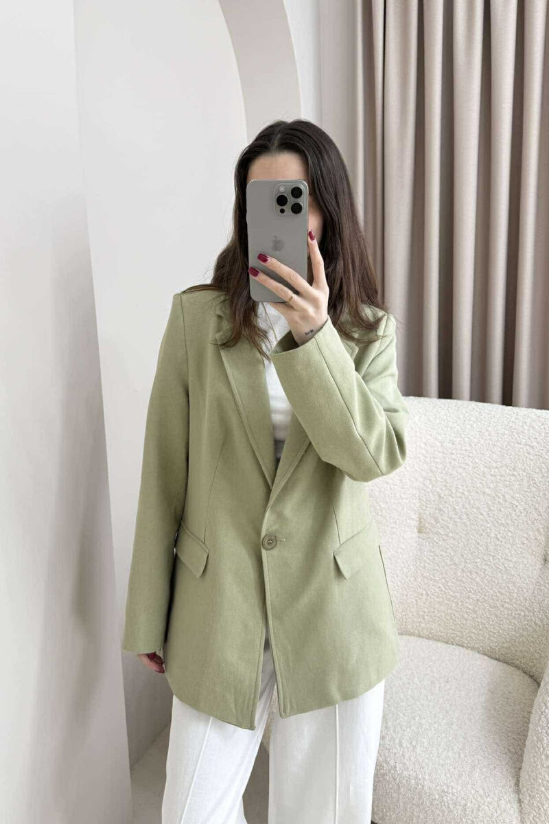 ONE COLOR CLASSIC WOMEN JACKET MINT/MENTE - 5