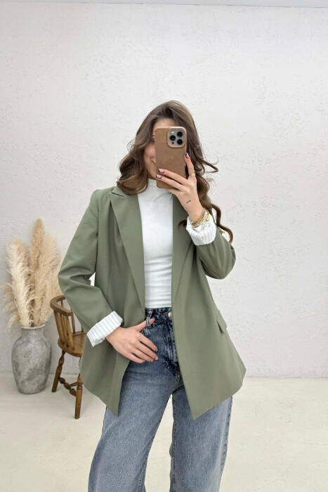 ONE COLOR CLASSIC WOMEN JACKET OLIVE/ULLI - 1