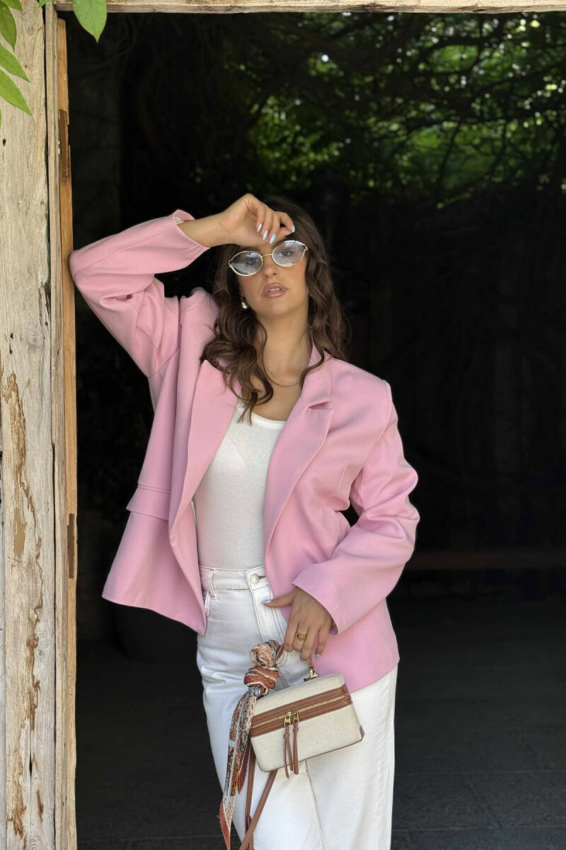 ONE COLOR CLASSIC WOMEN JACKET PINK/ROZE - 3