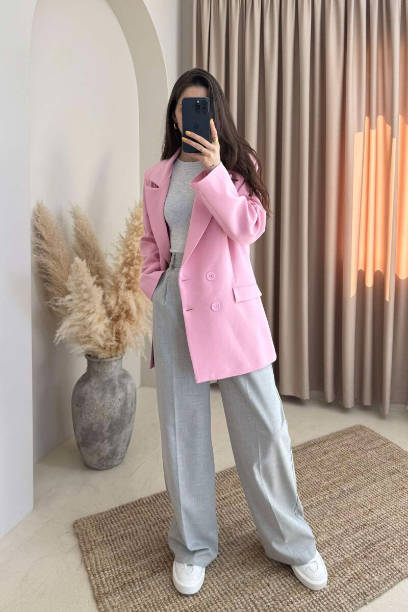 ONE COLOR CLASSIC WOMEN JACKET PINK/ROZE - 4