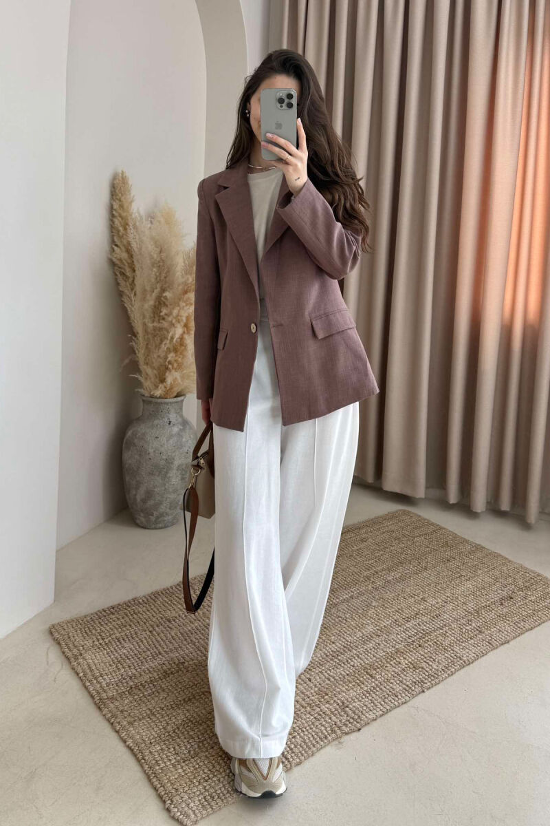 ONE COLOR CLASSIC WOMEN JACKET VINEGAR/UTHULL - 2