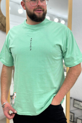 ONE COLOR COTTON MEN T-SHIRT MINT/MENTE 