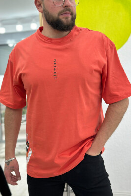 ONE COLOR COTTON MEN T-SHIRT ORANGE/PORTOKALLI 