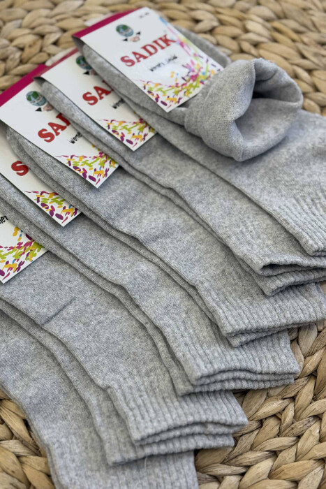 COTTON WOMAN ANKLE SOCKS IN LIGHT GREY COLOR 