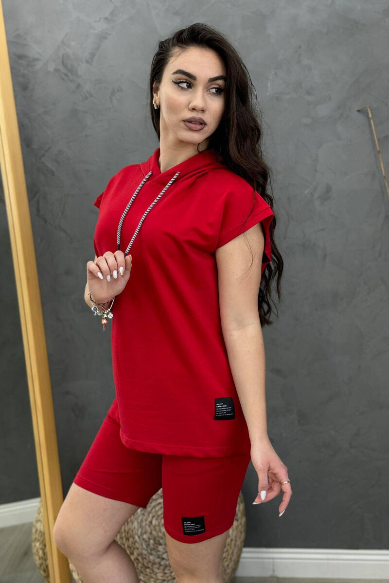 ONE COLOR COTTON WOMAN SET RED/E KUQE - 4