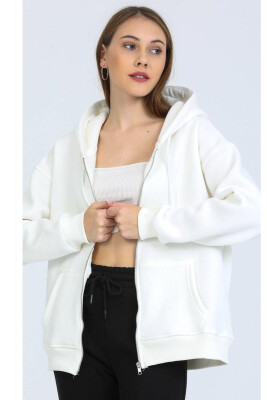 ONE COLOR COTTON WOMEN JACKET WHITE-E BARDHE 