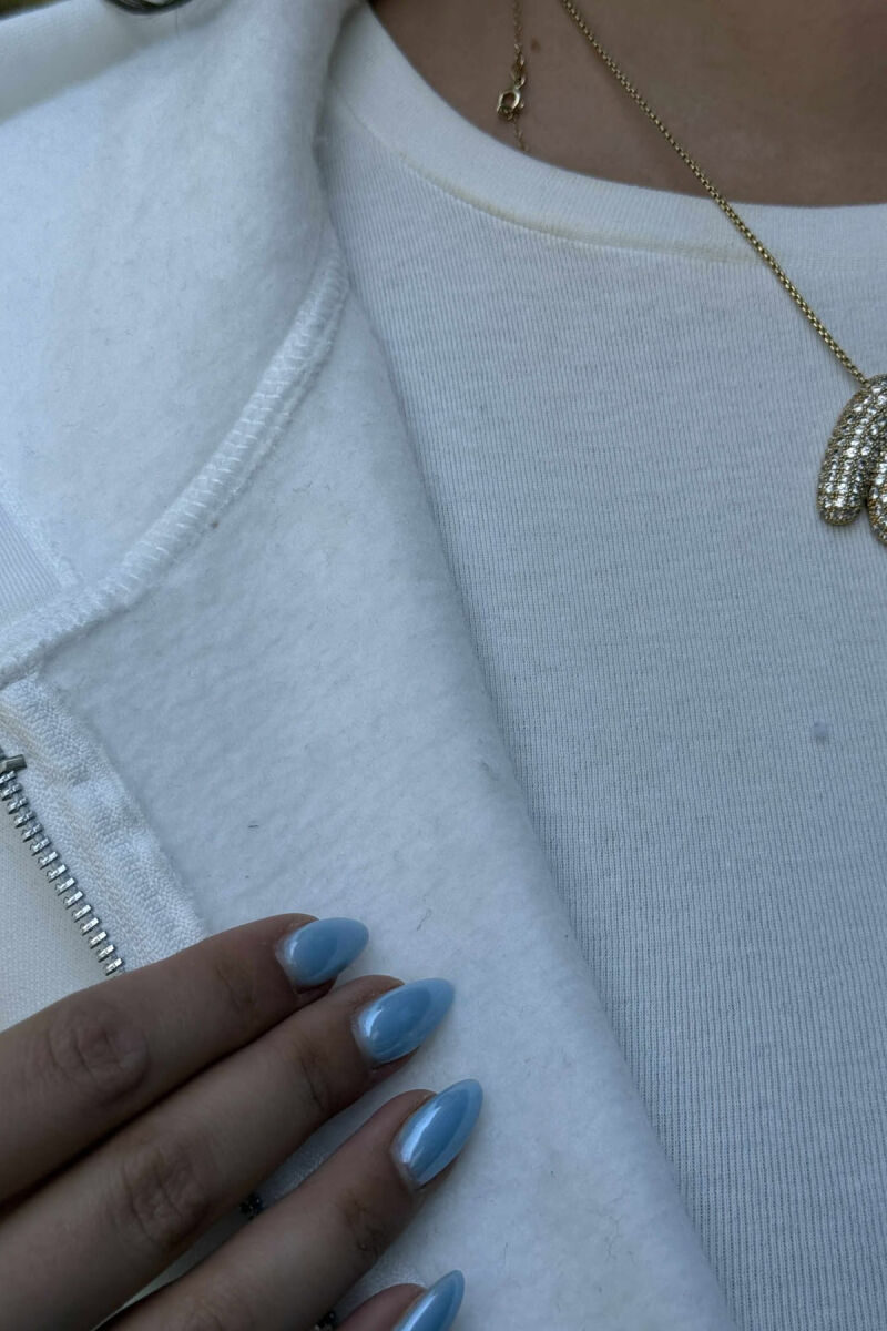 ONE COLOR COTTON WOMEN JACKET WHITE-E BARDHE - 4