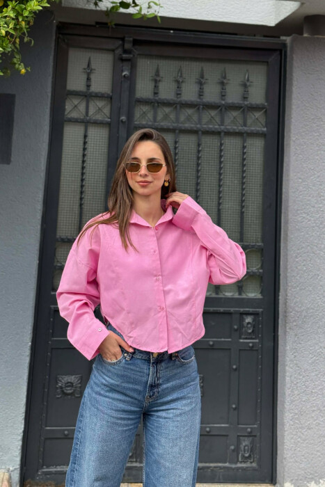 KEMISHE E SHKURTER PER FEMRA NE NGJYRE ROZE 