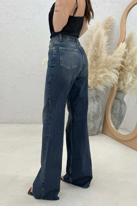 ONE COLOR CUT OFF WOMAN JEANS BLUE/BLU - 2