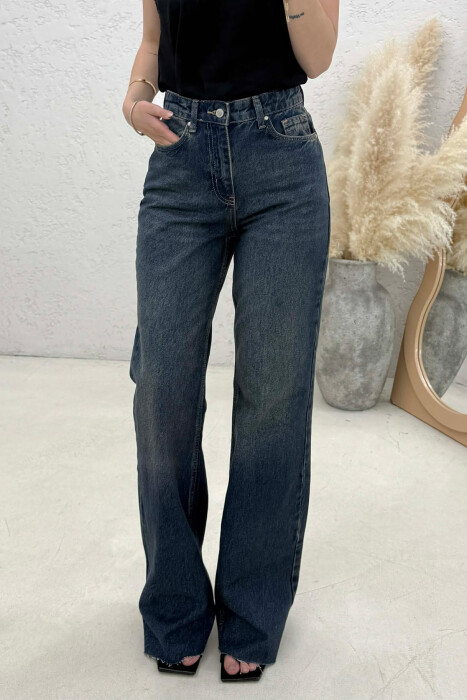 ONE COLOR CUT OFF WOMAN JEANS BLUE/BLU - 4