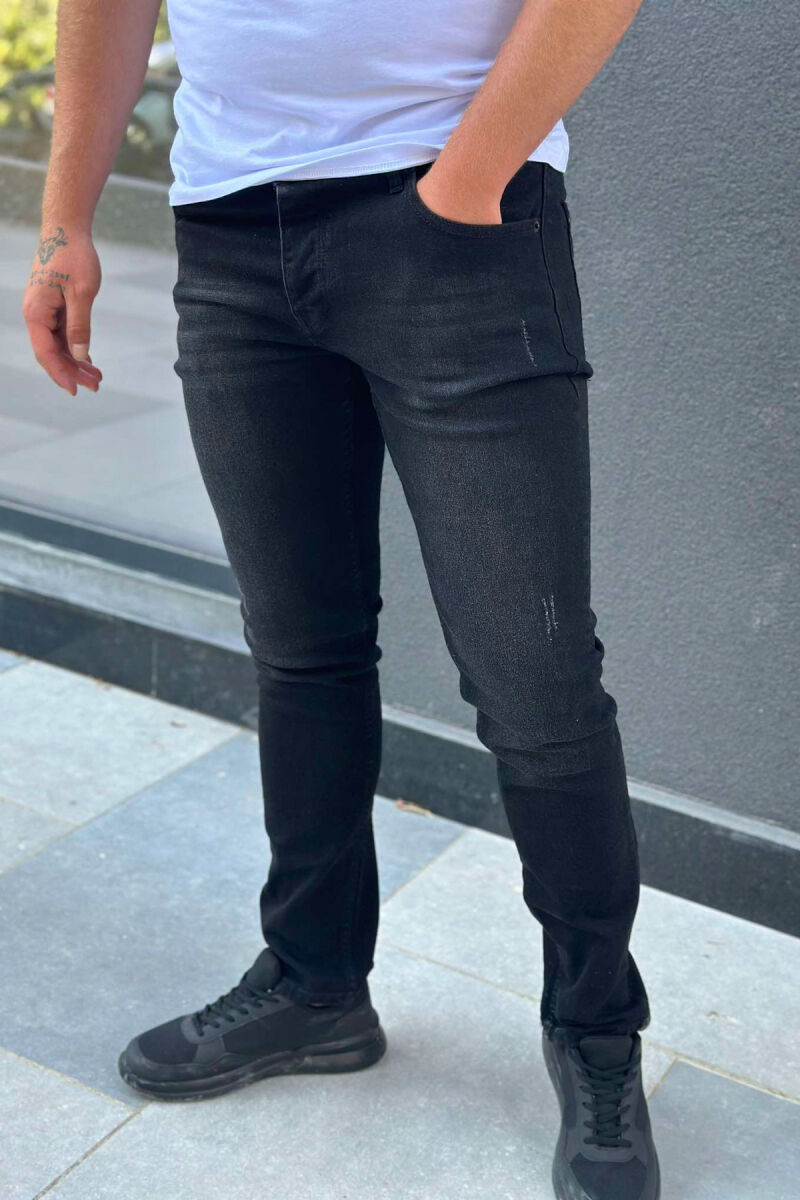 ONE COLOR DENIM MEN JEANS BLACK/ E ZEZE - 3