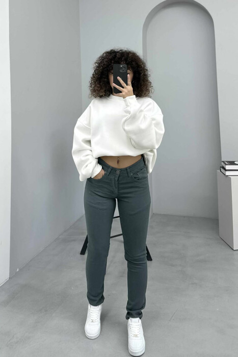 ONE COLOR DENIM SIMPLE WOMEN JEANS BLUE STONE/GK 