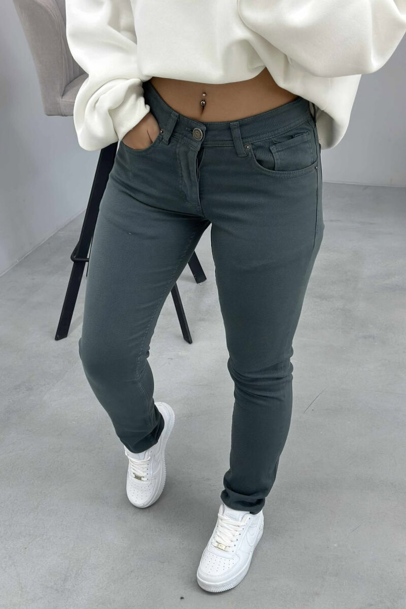 ONE COLOR DENIM SIMPLE WOMEN JEANS BLUE STONE/GK - 2