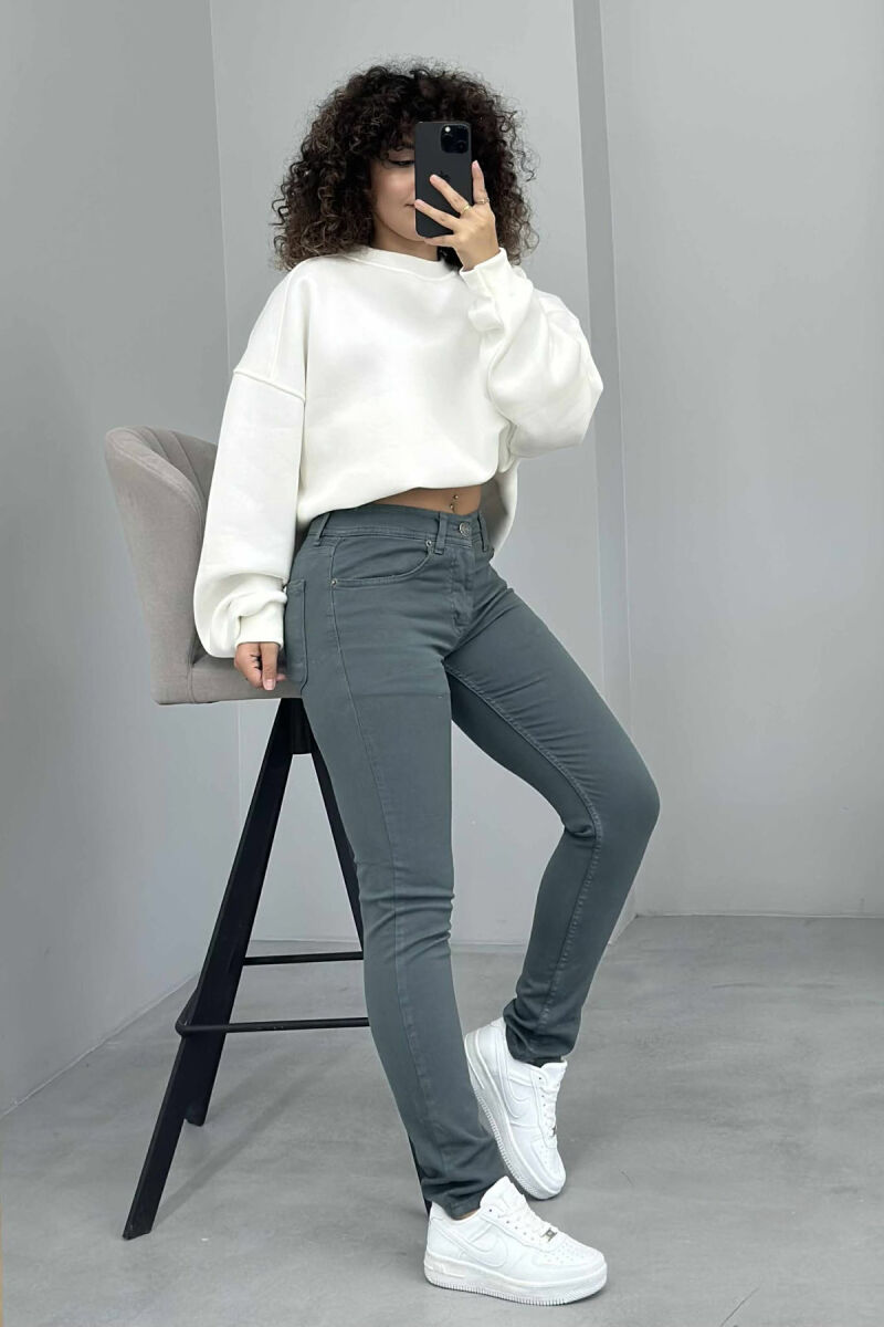 ONE COLOR DENIM SIMPLE WOMEN JEANS BLUE STONE/GK - 3