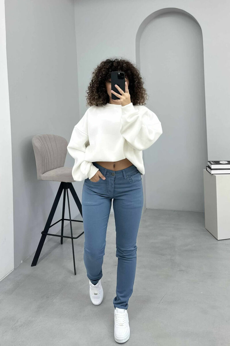 ONE COLOR DENIM SIMPLE WOMEN JEANS LIGHTBLUE/BZ - 2