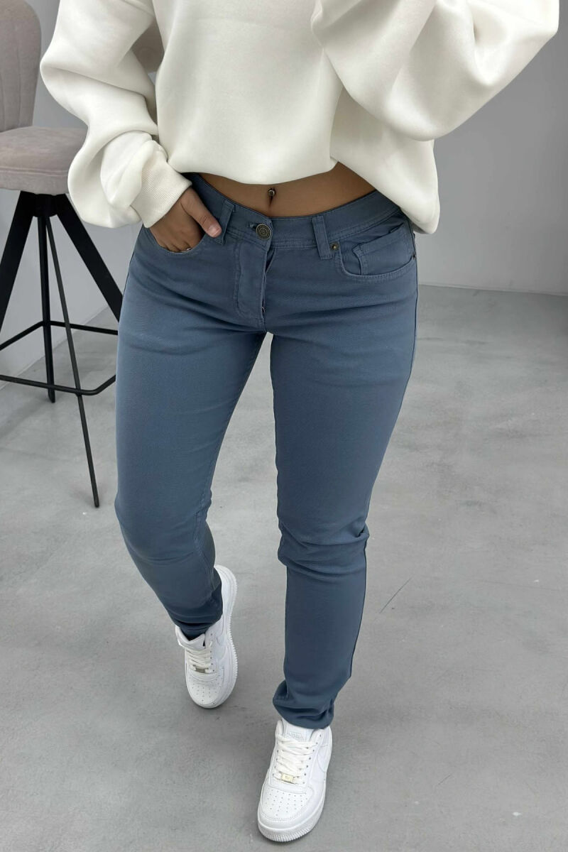 ONE COLOR DENIM SIMPLE WOMEN JEANS LIGHTBLUE/BZ - 3