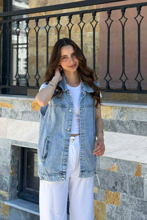 JELEK NJE NGJYRESH XHINS PER FEMRA NE NGJYRE BLU TE ZBARDHUR - KLAUDIO FASHION